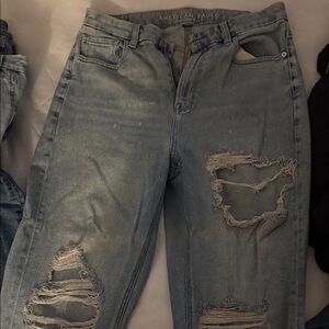 American Eagle Women’s Distressed Blue Jeans